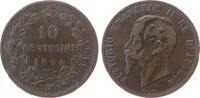 Italien 10 Centesimi Br Emanuel II, OM (Straßbourg) -
