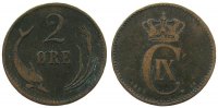 Dänemark 2 Öre Br Christian IX -