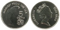 Fidschi Inseln 5 Cents Ni-St 50 Jahre FAO, Fisch -