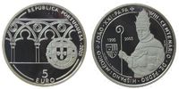 Portugal 5 Euro Ag Papst Johannes XXI, auf seinen 800. Geburtstag, ohne Etui, ohne Zertifikat -