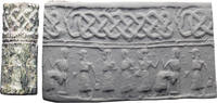 Syrian Syrian Large Glazed Limestone Cylinder Seal -