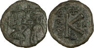 Byzantine Scarce Half-follis Heraclius and Heraclius Constantine. Scarce Half-follis -