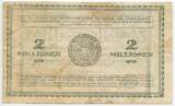 Deutsches Reich Weimar Zwei Millionen Mark Gutschein Banknote Inflation 1923 GB243 - Mecklenburg Schwerin Hauptstaatskasse - Notgeld - Paper Money Germany Stark gebrauchte Erhaltung