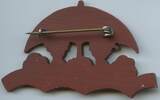 Österreich Salzburg Abzeichen Anstecknadel Bakelit nd. um 1940 GY125 - Salzburger Schnürlregen - Handarbeit VF-EF