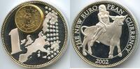 Medaille GY279 Österreich mit Cent The new European Currency Europa & Stier -