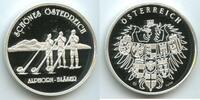 Silbermedaille PA197 - Alphorn-Bläser Schönes Österreich Silber -
