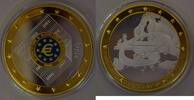 Medaille GN1188 - Euro Gigant 1999-2009 - 10 Jahre Euro Währung Goldauflage -