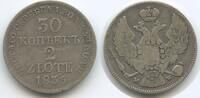 Polen Russland Kongreßpolen 30 Kopeken (2 Zlote) H0259 - 2 Złote / 30 Kopěek - Nikolai I. Nikolaus I. 1825-1855 -