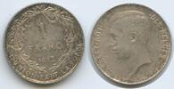 Belgien Königreich 1 Franc Silber H0579 - Des Belges Albert I. 1909-1934 Belgium -