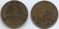 Frankreich 2 Centimes Cérès G9257 - Hercule de Dupré République française France -