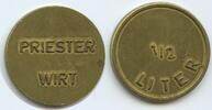 Deutschland Biermarke Wertmarke Bierzeichen M#6561 - Priester Wirt 1/2 Liter Bier -