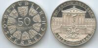 Österreich 2.Republik 1945-2001 50 Schilling Silber M#5042 - 50 Jahre Republik Parlament Wien Austria -