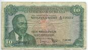 Kenia 10 Shillings Banknote GB393 - President Mzee Jomo Kenyatta Paper Money Kenya -