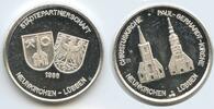 Deutschland Bundesrepublik Brandenburg Erinnerungsmedaille Städtepartnerschaft G12793 - Neunkirchen-Lübben Christuskirche - Paul-Gerhardt-Kirche -