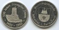 Deutschland Bundesrepublik Rheinland-Pfalz Medaille G13075 - Weinbaugemeinde Münster-Sarmsheim - 500 Jahre Stumpfer Turm -