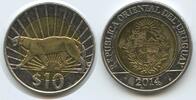 Uruguay 10 Pesos G15910 - Cougar Puma - Native fauna of Uruguay -