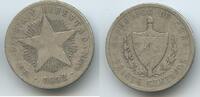 Kuba 20 Centavos (Veinte Centavos) Silber M#3213 - First Republic Cuba RARES JAHR -