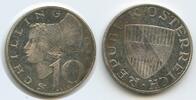 Österreich 2.Republik 10 Schilling Silber M#5979 - RARES JAHR Wachauerin mit Goldhaube Austria Scarce Year -