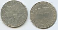 Österreich 2.Republik 10 Schilling Silber M#5977 - RARES JAHR Wachauerin mit Goldhaube Austria Scarce Year -