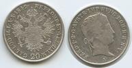 Österreich Kaiserreich 20 Kreuzer Silber H0791 - Ferdinand I. 1835-1848 Austria Hungary -