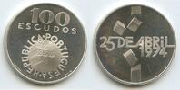Portugal Republik - República Portuguesa 100 Escudos Silber H1015 - Carnation Revolution in 1974 -