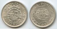 Angola Portugisisch 10 Escudos Silber H0499 - Republica Portuguesa - Overseas province of Portugal -