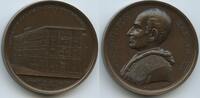 Große Bronzemedaille Papst Leo XIII. 1878-1903 1881 IV Vatikan Italien-Kirchenstaat Roma M#8769 - Eröffnung der Schule der Schönen Künste und and...