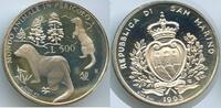 San Marino 500 Lire Silber G1518 - Animale in Pericolo Iltisse Proof Wildlife Protection -