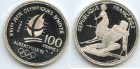 Frankreich 100 Francs G16223 - Olympiade Albertville 1992 Slalom Skiing France -