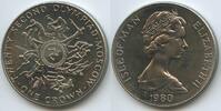 Insel Man - Isle of Man One Crown GS1095 - Moskau Russland - Summer Olympics Moscow Russia - Queen Elizabeth II. -