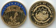 Liberia 5 Dollars PA225 - Europe ECU Multicolor-Gold-Plated -