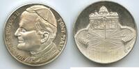 Vatikan Italien-Kirchenstaat Bronzemedaille versilbert M3905 - Rom Petersplatz Papst Johannes Paul II. -