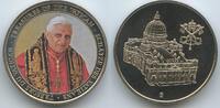 Vatikan Medaille Farbauflage GY1013 - Schätze des Vatikans Papst Benedikt XVI. -