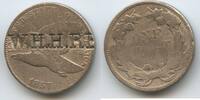Vereinigten Staaten von Amerika USA 1 Cent Flying Eagle G16085 - mit Gegenstempel W.H.H.RE - SEHR RAR United States -