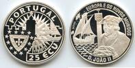 25 Ecu Silber 1992 Portugal G4460 - Navigator s series - D. João II Polierte Platte
