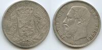 Belgien Königreich M#8110 - Des Belges Silber Leopold II. 1865-1909 Belgium 5 Francs Silber 1868 Vorzüglich, Patina