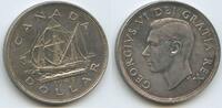 Kanada 1 Dollar Silber M#8083 - Neufundland Segelschiff Georg VI. 1936-1952 Canada -