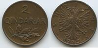 Albanien Königreich 2 Qindar Ar G6709 - King Zog 1928-1939 Shqipëria Albania -