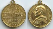 Vatikan Italien-Kirchenstaat Wallfahrtsmedaille Pilgermedaille vergoldet GX1070 - Ablässe von Papst Leo XIII. 1878-1903 Romae -