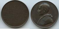 Vatikan Italien-Kirchenstaat Roma Große Bronzemedaille Papst Leo XIII. 1878-1903 M#8756 - 25. Jahrestag der Italienischen Katholischen Jugendgesellschaft -