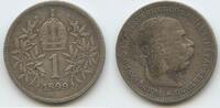 Österreich Kaiserreich 1 Corona (Krone) Silber 1899 Wien G5708 - Kaiser ... 7.80 £  +  6.94 £ shipping