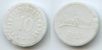 Deutsches Reich Bayern 10 Pfennig Porzellan-Notgeld Weiss G10495 - Rosenthal Selb - Kleingeldersatzmarke - RAR -