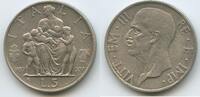 5 Lire Silber 1937 R Rom XIV Italien Königreich Italia H0558 - RAR Mutter und Kinder - Vittorio Emanuele III. 1900-1946 Italy Fast Vorzüglich