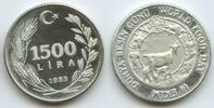 Türkei 1500 Lira Silber M#3440 - Ziegen FAO World Food Day Turkey -