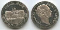 Deutschland Bayern München Silbermedaille M#7018 - Maximilianeum - 50 Jahre Bayerischer Landtag - Maximilian II. -