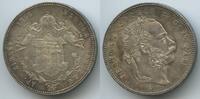 Österreich-Ungarn Siebenbürgen Karlsburg 1 Forint Silber (1 Florin, Frt. ) M#8355 - Kaiser Franz Josef 1848-1916 Hungary -