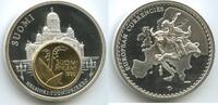 Finnland Medaille mit 10 Penniä GY247 - Inlay-Gedenkprägung Dom Helsinki Tuomiokirkko Finland -