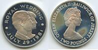 Jersey Two Pounds G3067 - Wedding Prince Charles & Lady Diana Spencer - Queen Elizabeth II. -