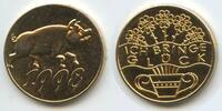 Österreich Glücksbringer Glücksmünze Neujahrsmünze L1971 - Ferkel Glücksschweinchen - Ich bringe Glück! -