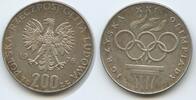 Polen 200 Zlotych Silber G8756 - Polen 1976 XF XXI. Olympic Game Silber Polskich Polska -